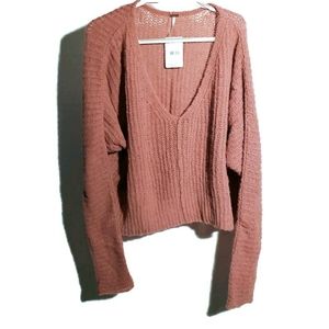 FREE peopl NEW Moonbeam Rose M long sleeve sweater